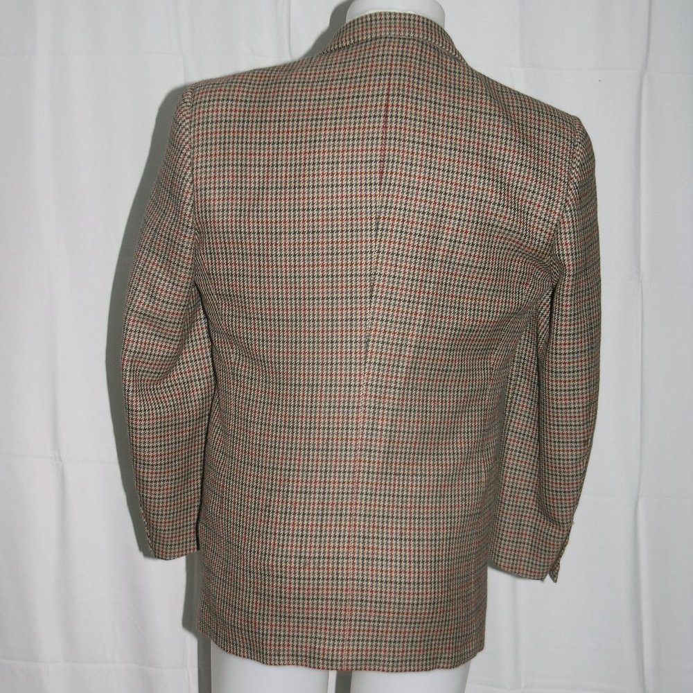 Protagonist Brown Houndstooth Cashmere Blend Two Button Sport Coat 38R - Picture 7 of 11